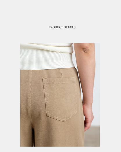 Premium Drape Khaki Pants | 54% Lyocell 46% Cotton Wide-Leg Trousers | New Arrivals