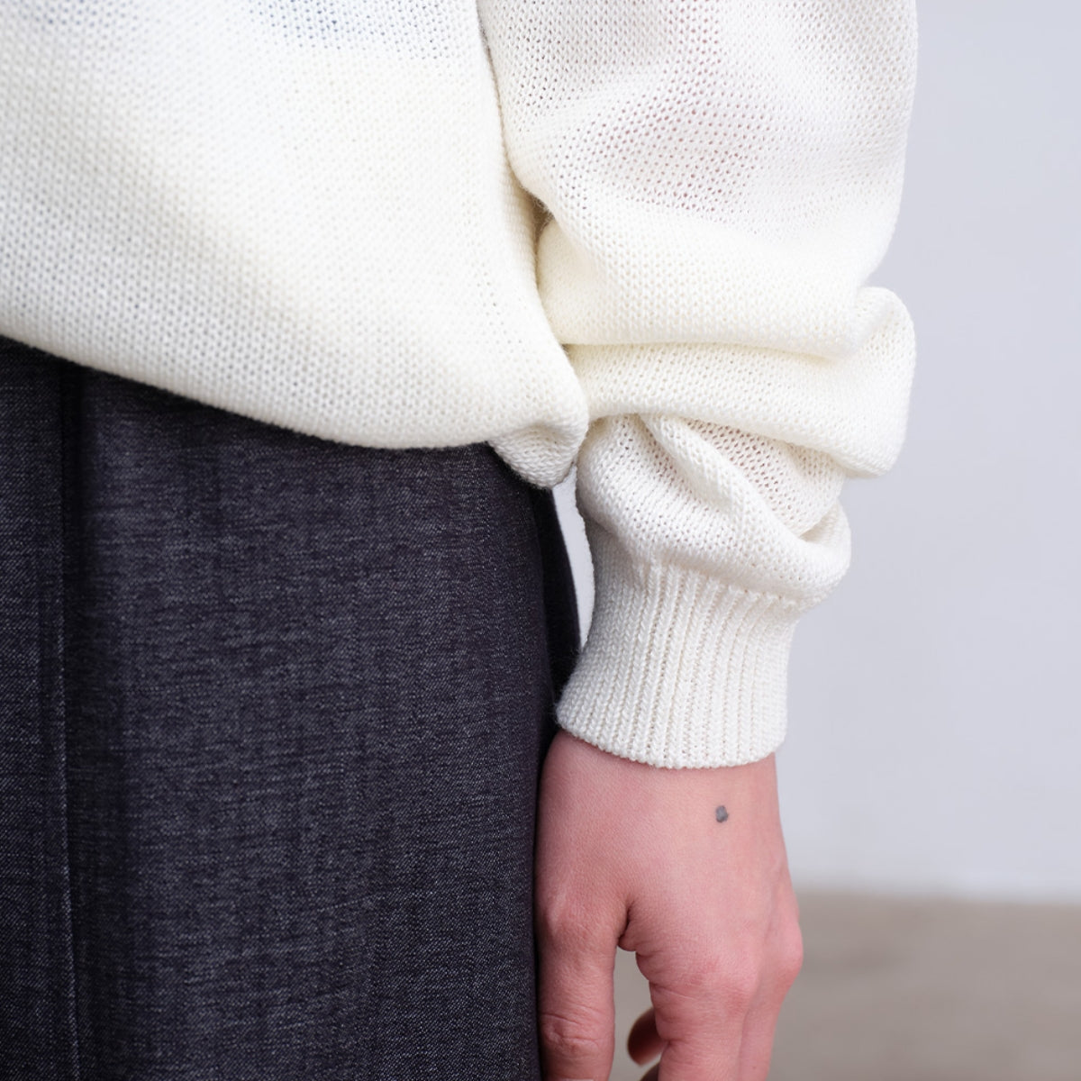 Soft & Skin-Friendly Tie-Neck Long Sleeve Knit Sweater | New Arrivals