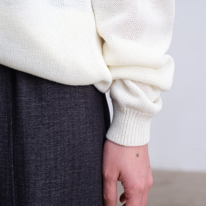 Soft & Skin-Friendly Tie-Neck Long Sleeve Knit Sweater | New Arrivals